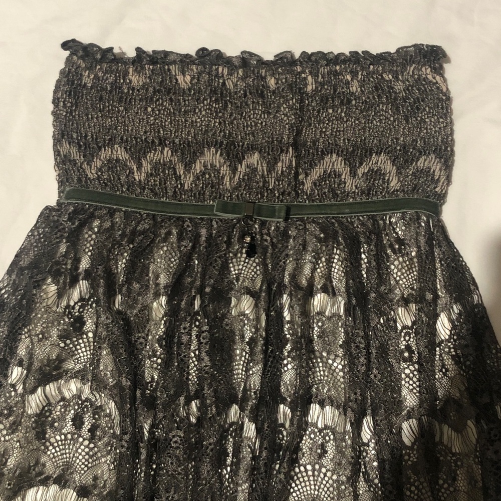 Cecico Collection Lace Strapless Mini Dress with Ruffle Hem S - Picture 2 of 8